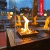 KRATKI Plynový ohřívač PATIO sklo / černý